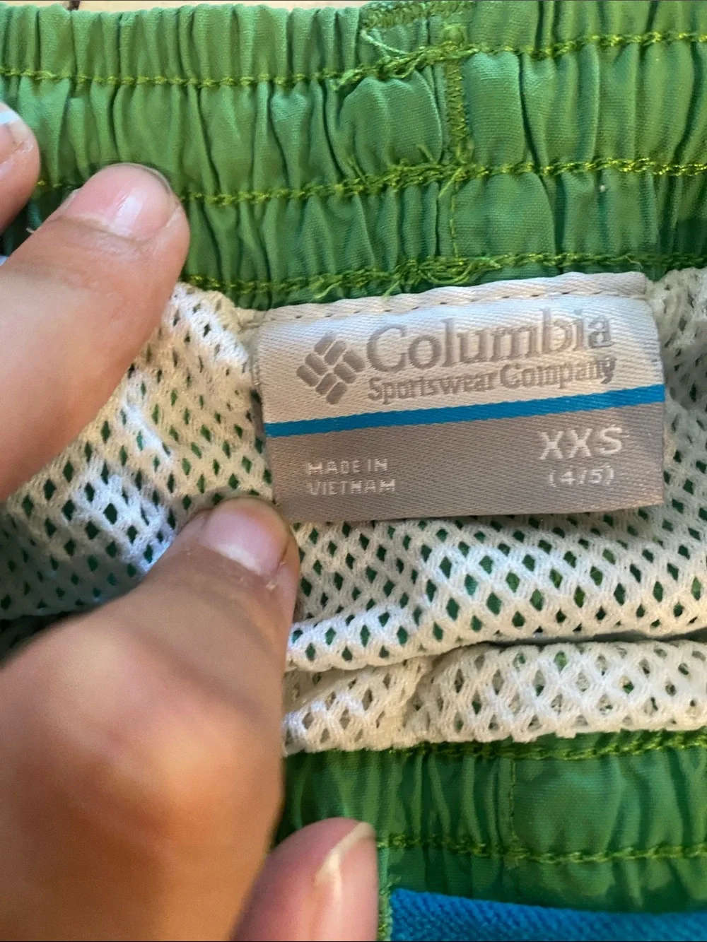 Columbia Kids Green Elastic-Waist Shorts